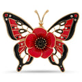 Butterfly and Poppy Brooch