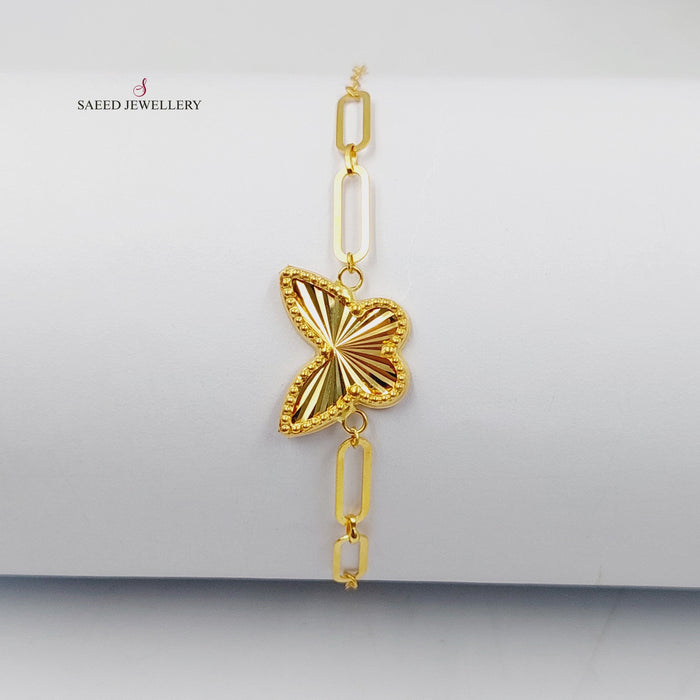 18K اسوارة فراشة-مجوهرات الشيخ سعيد-Saeed Jewelry
