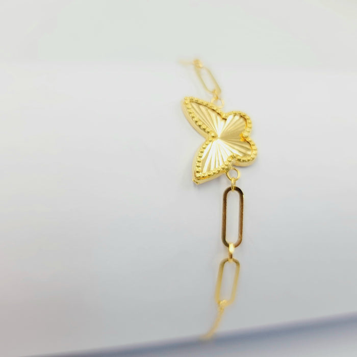 18K اسوارة فراشة-مجوهرات الشيخ سعيد-Saeed Jewelry