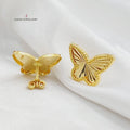 18K Butterfly Earrings Made of 18K Yellow Gold by Saeed Jewelry-26536