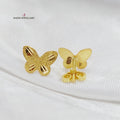 18K Butterfly Earrings Made of 18K Yellow Gold by Saeed Jewelry-25952