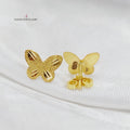 18K Butterfly Earrings Made of 18K Yellow Gold by Saeed Jewelry-25763