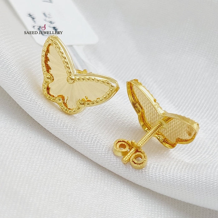 Butterfly Earrings  Made Of 18K Yellow Gold by Saeed Jewelry-29627