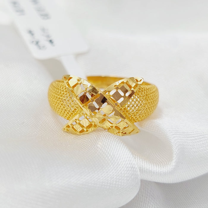 21K Butterfly Fancy Ring Made of 21K Yellow Gold by Saeed Jewelry-26429