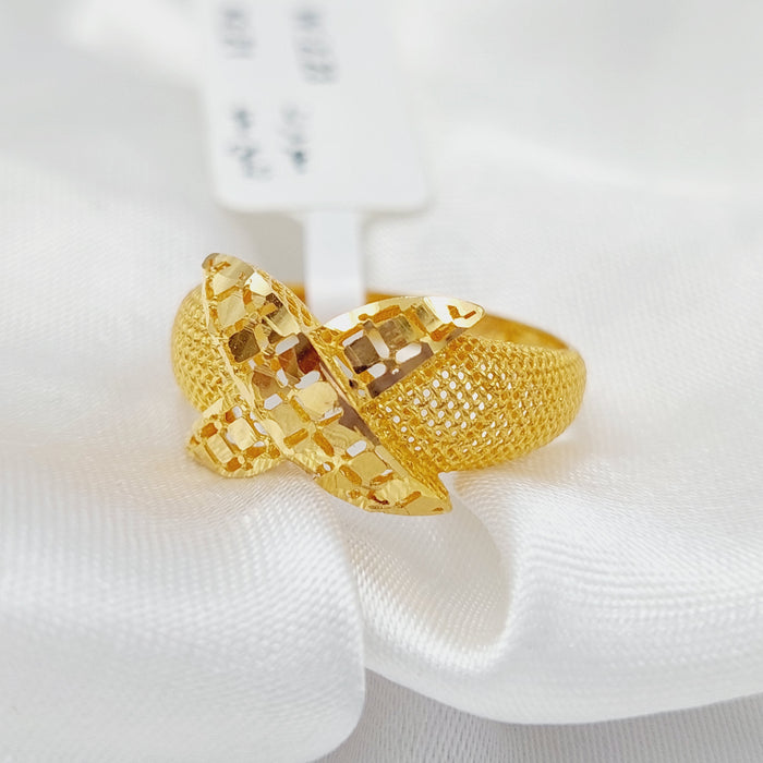 21K Butterfly Fancy Ring Made of 21K Yellow Gold by Saeed Jewelry-26432