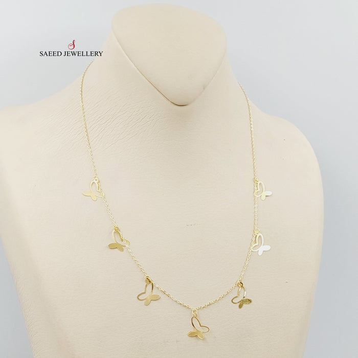 Butterfly Necklace  Made Of 18K Yellow Gold by Saeed Jewelry-29267