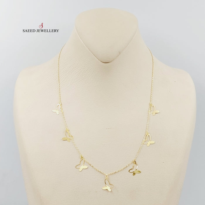 Butterfly Necklace  Made Of 18K Yellow Gold by Saeed Jewelry-29267