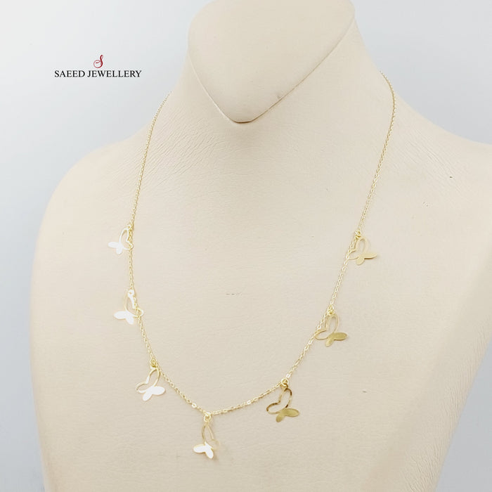 Butterfly Necklace  Made Of 18K Yellow Gold by Saeed Jewelry-29267