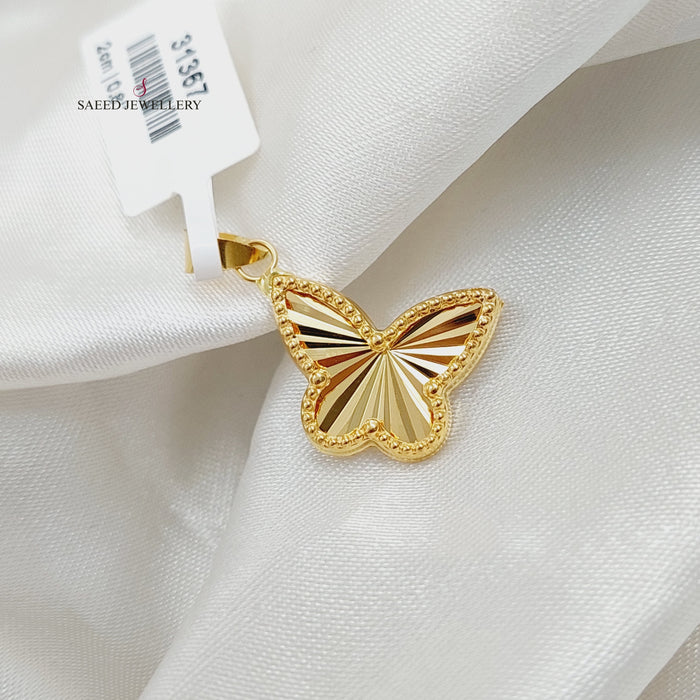 18K تعليقة فراشة-مجوهرات الشيخ سعيد-Saeed Jewelry