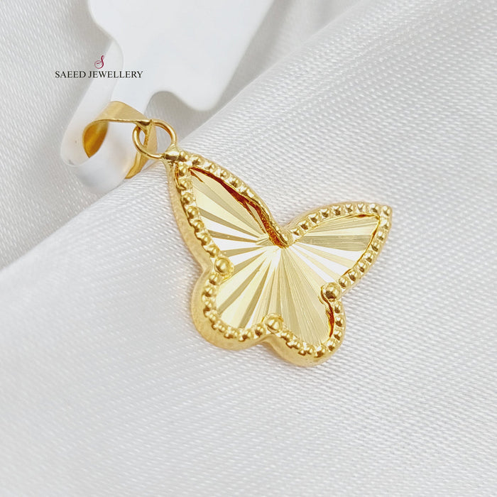 Butterfly Pendant Made Of 18K Yellow Gold by Saeed Jewelry-28517