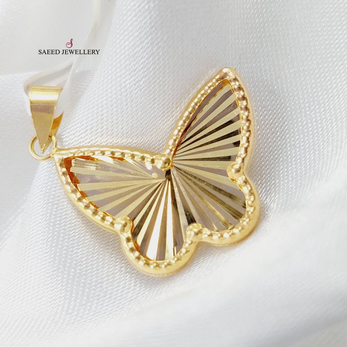 Butterfly Pendant Made Of 18K Yellow Gold by Saeed Jewelry-28516