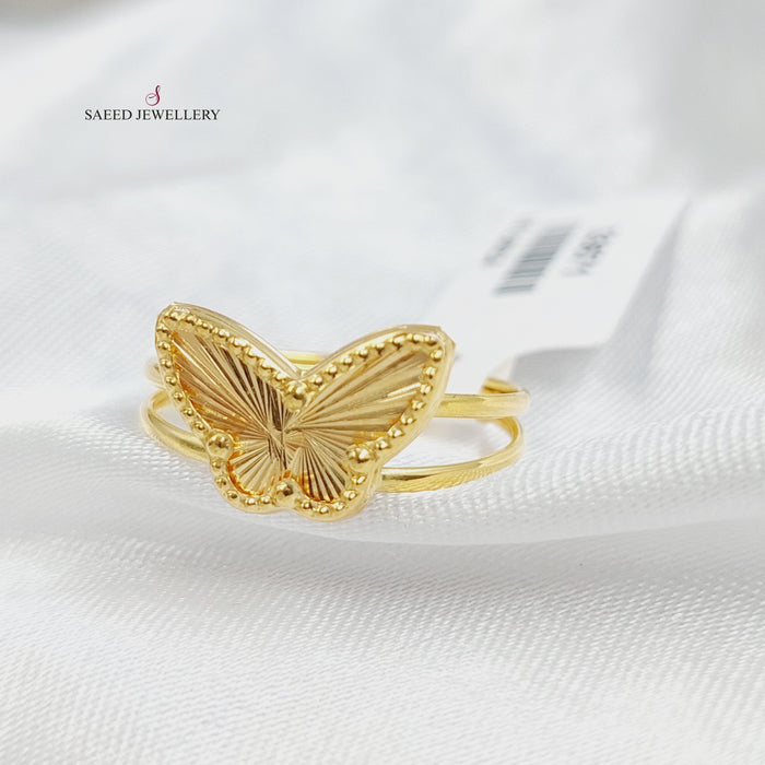18KK خاتم فراشة-مجوهرات الشيخ سعيد-Saeed Jewelry