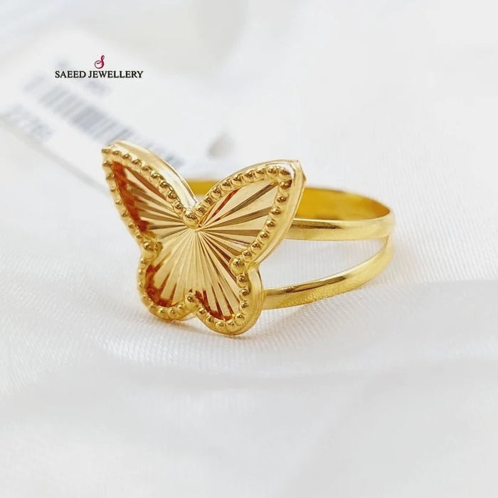 18K Butterfly Ring Made of 18K Yellow Gold by Saeed Jewelry-26068