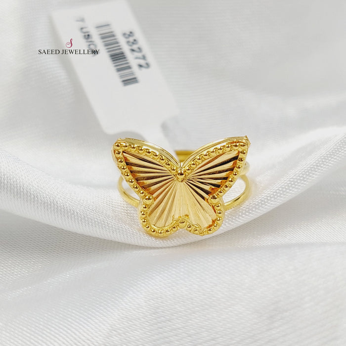 18K خاتم فراشة-مجوهرات الشيخ سعيد-Saeed Jewelry