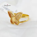 18K Butterfly Ring Made of 18K Yellow Gold by Saeed Jewelry-26065