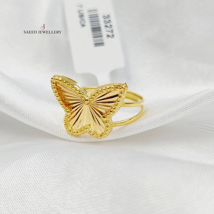 18K خاتم فراشة-مجوهرات الشيخ سعيد-Saeed Jewelry