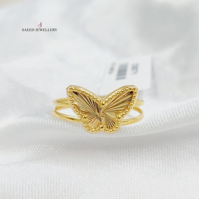 18KK خاتم فراشة-مجوهرات الشيخ سعيد-Saeed Jewelry