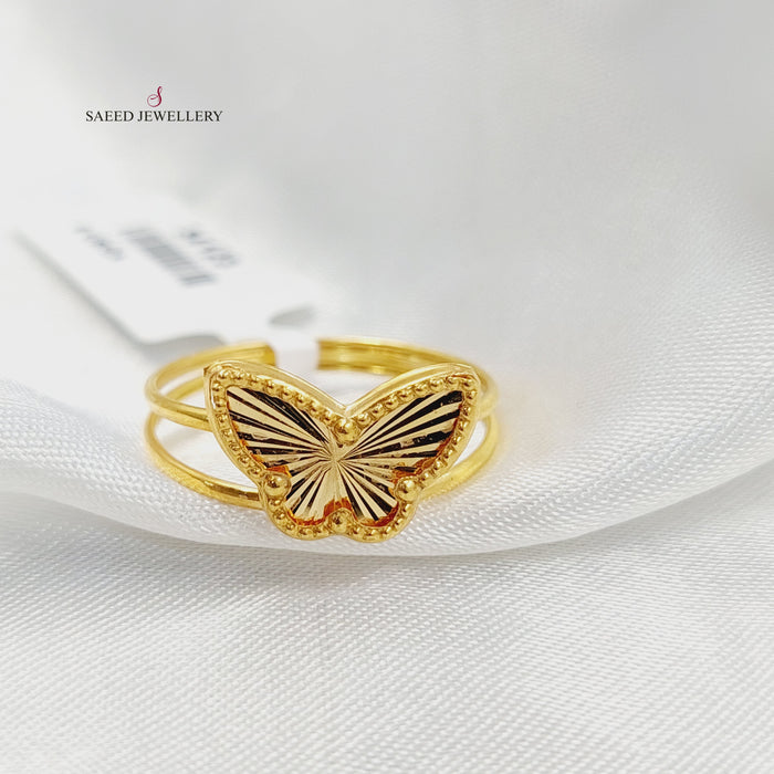 18K خاتم فراشة-مجوهرات الشيخ سعيد-Saeed Jewelry