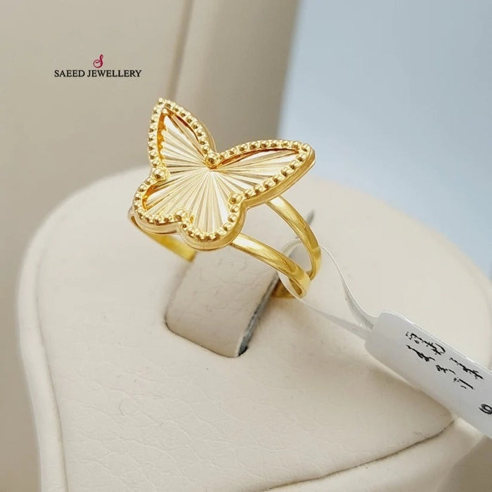 18K Butterfly Ring Made of 18K Yellow Gold by Saeed Jewelry-26065