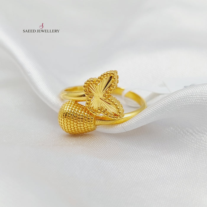 21K Butterfly Ring Made of 21K Yellow Gold by Saeed Jewelry-27098