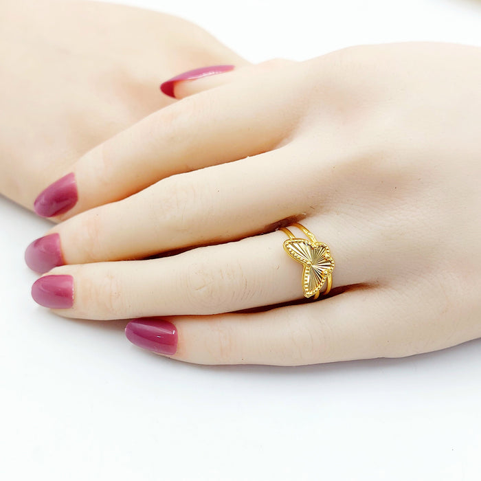 18K خاتم فراشة-مجوهرات الشيخ سعيد-Saeed Jewelry