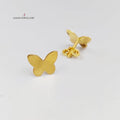 Butterfly Screw Earrings  Made Of 18K Yellow Gold by Saeed Jewelry-30544