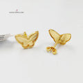 18K حلق برغي فراشة-مجوهرات الشيخ سعيد-Saeed Jewelry