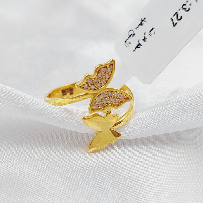 21K Butterfly Turkish Ring Made of 21K Yellow Gold by Saeed Jewelry-25873