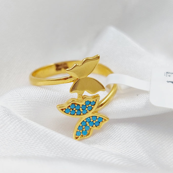 21K Butterfly Turkish Ring Made of 21K Yellow Gold by Saeed Jewelry-25860