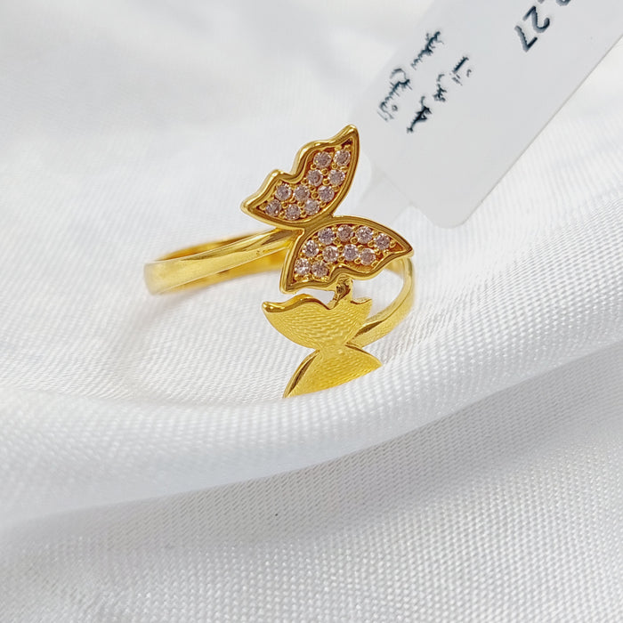 21K Butterfly Turkish Ring Made of 21K Yellow Gold by Saeed Jewelry-25873