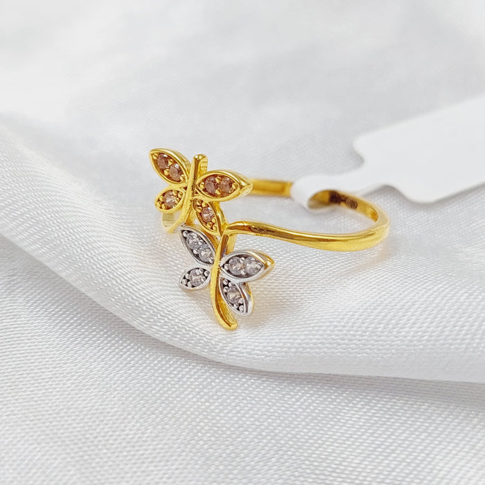 21K Butterfly Turkish Ring Made of 21K Yellow Gold by Saeed Jewelry-25859