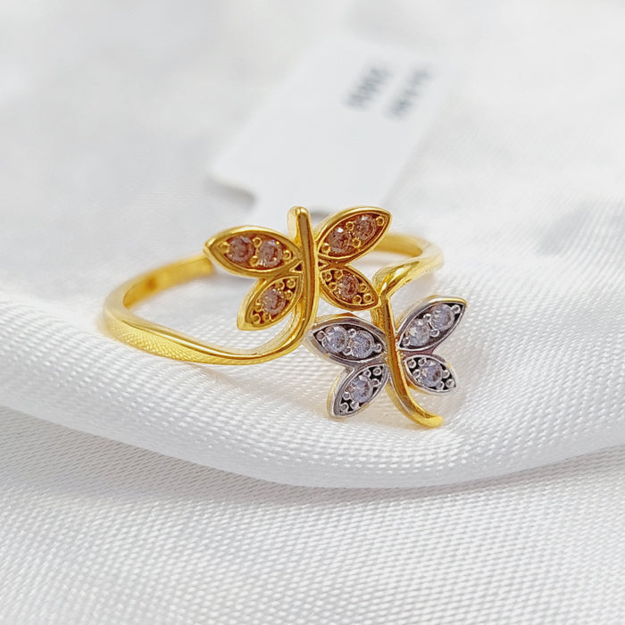 21K Butterfly Turkish Ring Made of 21K Yellow Gold by Saeed Jewelry-25859