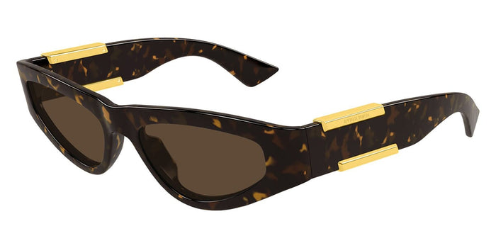 Bottega Veneta BV1407S #colour_shiny dark havana/brown with light mirror