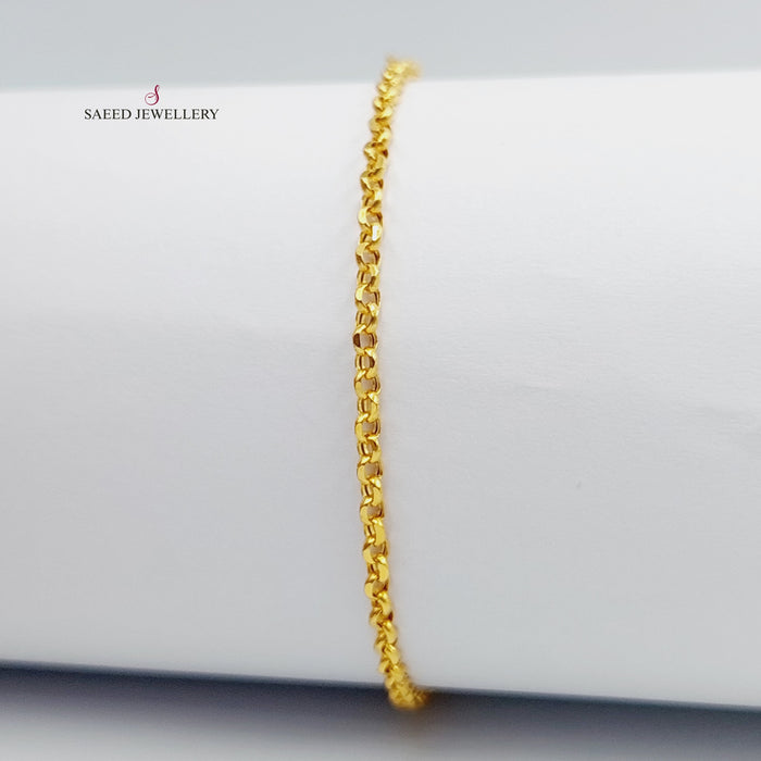 Cable Bracelet Made Of  21K Yellow Gold by Saeed Jewelry-27380