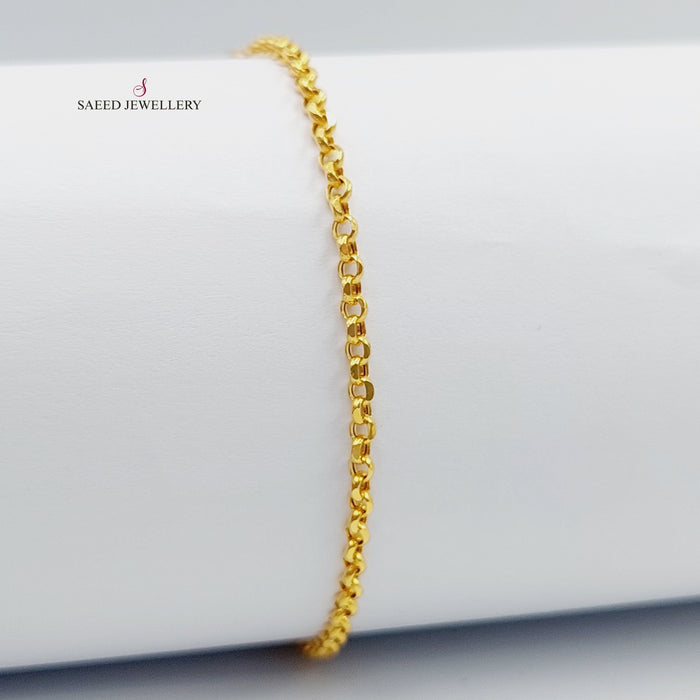 Cable Bracelet Made Of  21K Yellow Gold by Saeed Jewelry-27380
