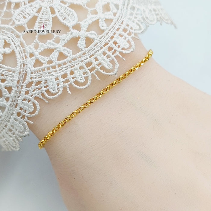 Cable Bracelet Made Of  21K Yellow Gold by Saeed Jewelry-27381