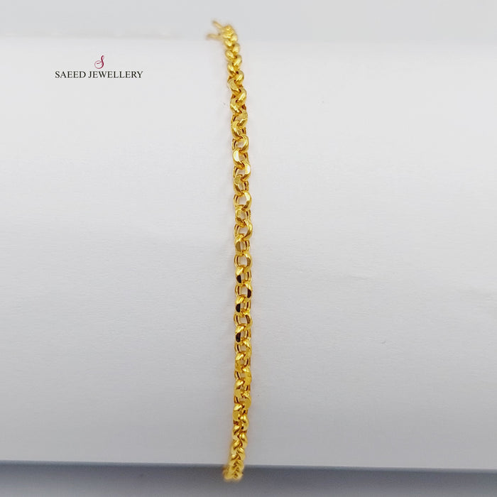 Cable Bracelet Made Of  21K Yellow Gold by Saeed Jewelry-27381