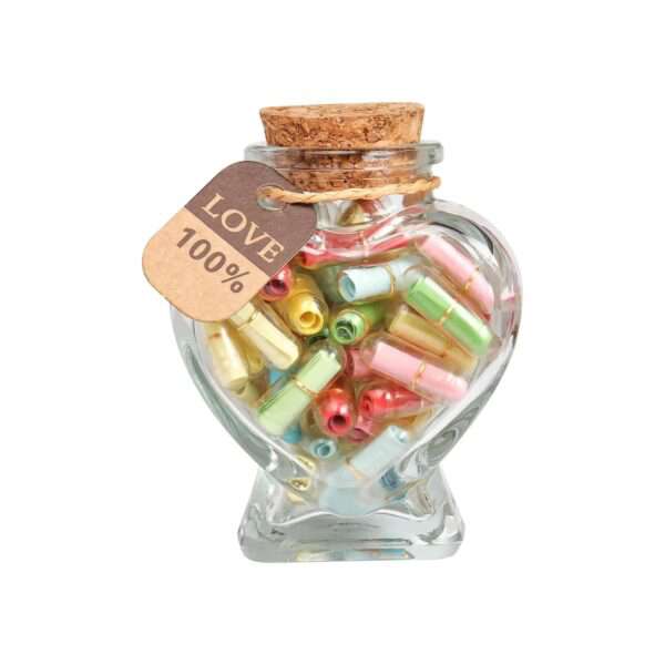 Capsule Letters Message in a Bottle, Lovely Notes (Transparent Color 51PCS)