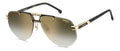 Matte Black Gold/Green Shaded Gold Gradient Mirror / 63