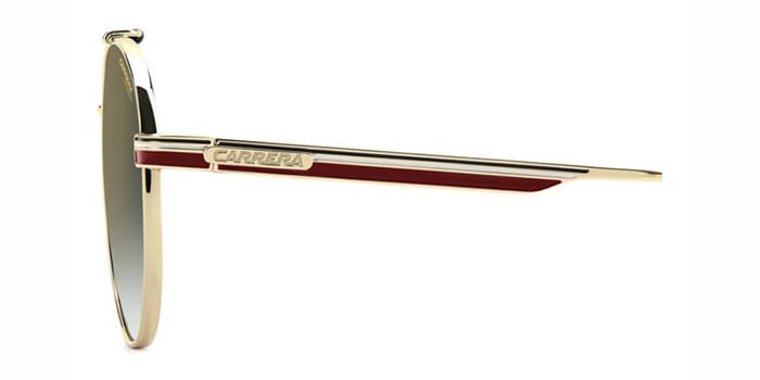 Carrera 381/S #colour_gold with striped red/green gradient with light gold flash mirror