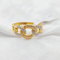 21K Chain Ring Made of 21K Yellow Gold by Saeed Jewelry-26796