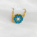 21K Chain Ring Made of 21K Yellow Gold by Saeed Jewelry-25429