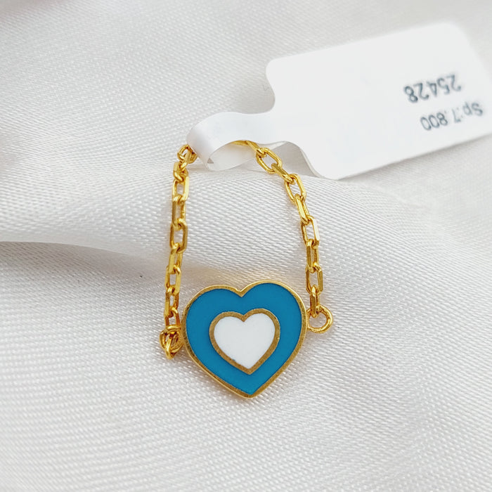 21K Chain Ring Made of 21K Yellow Gold by Saeed Jewelry-25428