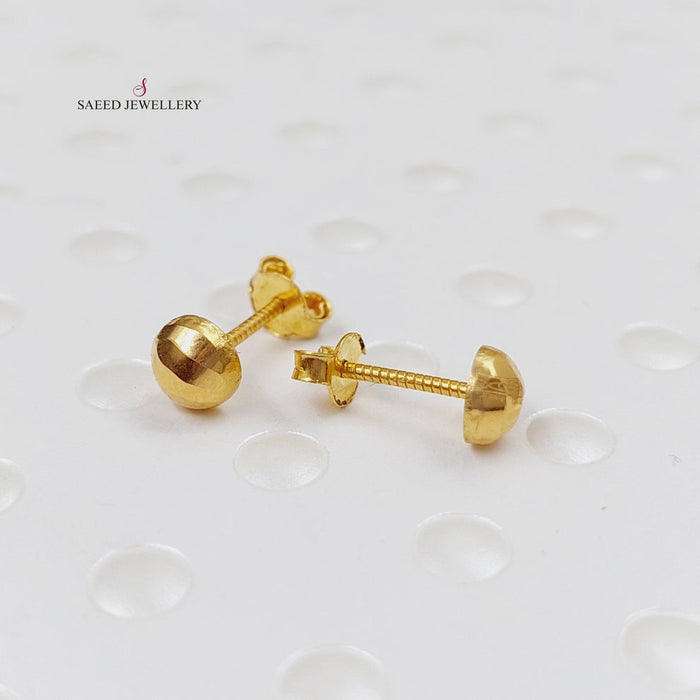 Children's Earrings  Made Of 18K Yellow Gold by Saeed Jewelry-29542