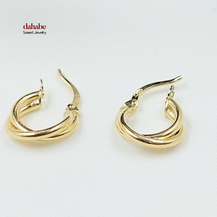 18K حلق ذبلة اطفال-مجوهرات الشيخ سعيد-Saeed Jewelry