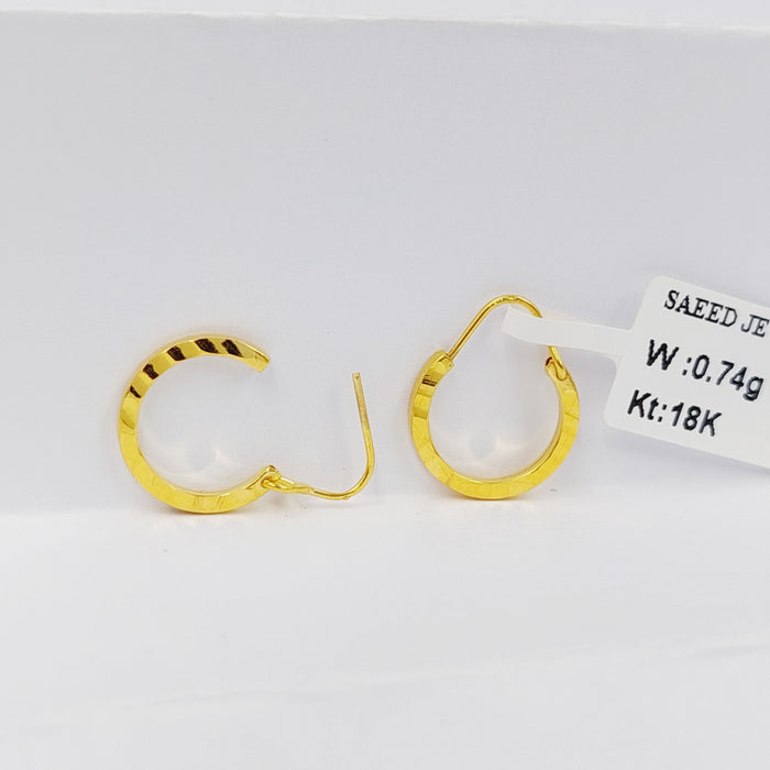 18K حلق ذبلة اطفال-مجوهرات الشيخ سعيد-Saeed Jewelry