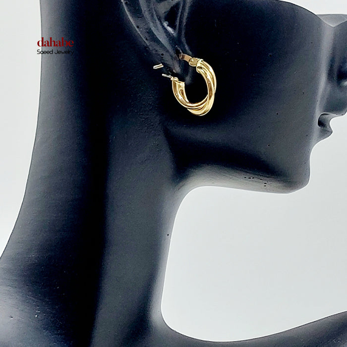 18K حلق ذبلة اطفال-مجوهرات الشيخ سعيد-Saeed Jewelry