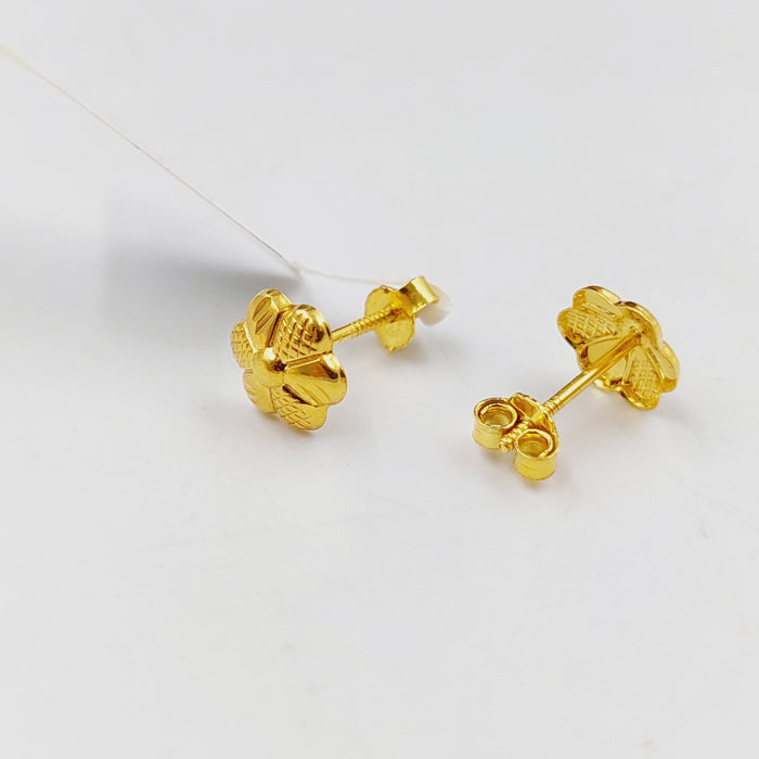 18K حلق برغي اطفال-مجوهرات الشيخ سعيد-Saeed Jewelry
