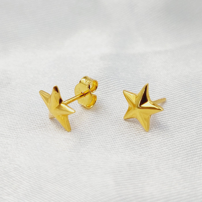 21K حلق برغي اطفال-مجوهرات الشيخ سعيد-Saeed Jewelry
