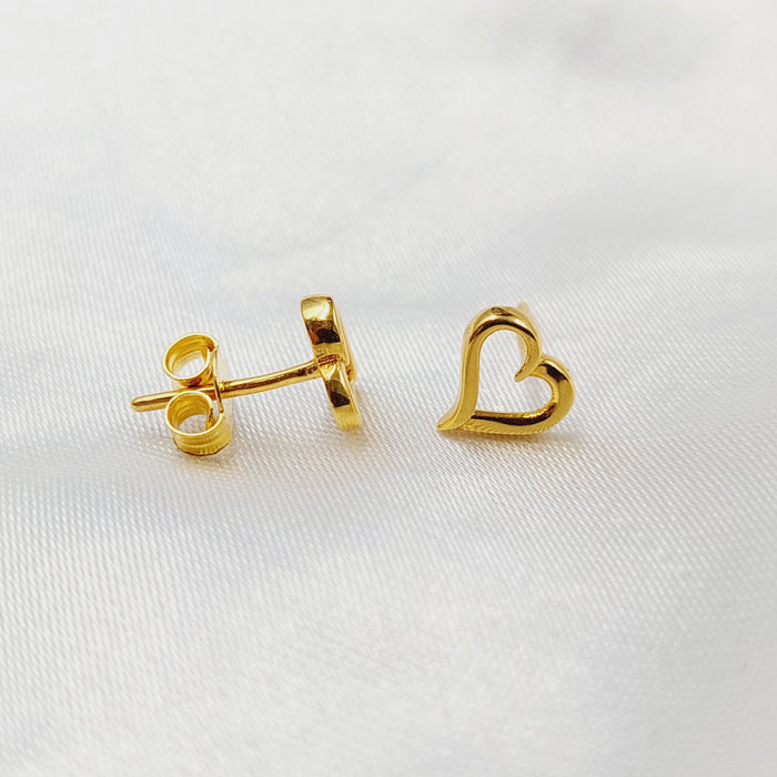 21K حلق برغي اطفال-مجوهرات الشيخ سعيد-Saeed Jewelry